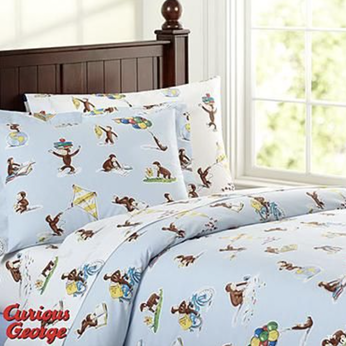 Pottery Barn Kids deals Curious George Twin Duvet NWT