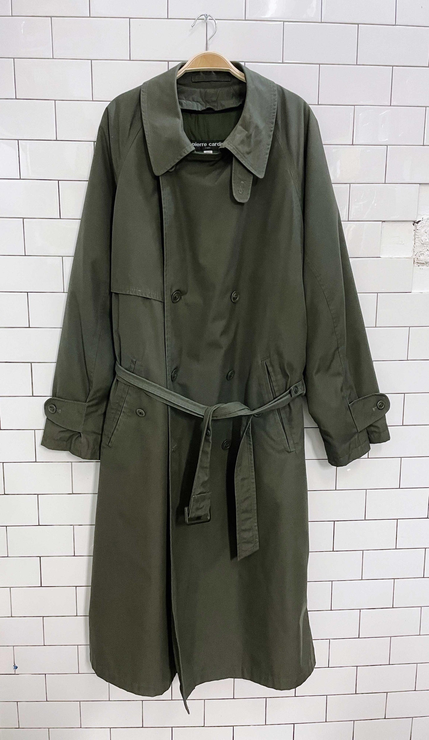 vintage 90s pierre cardin lined winter trench coat