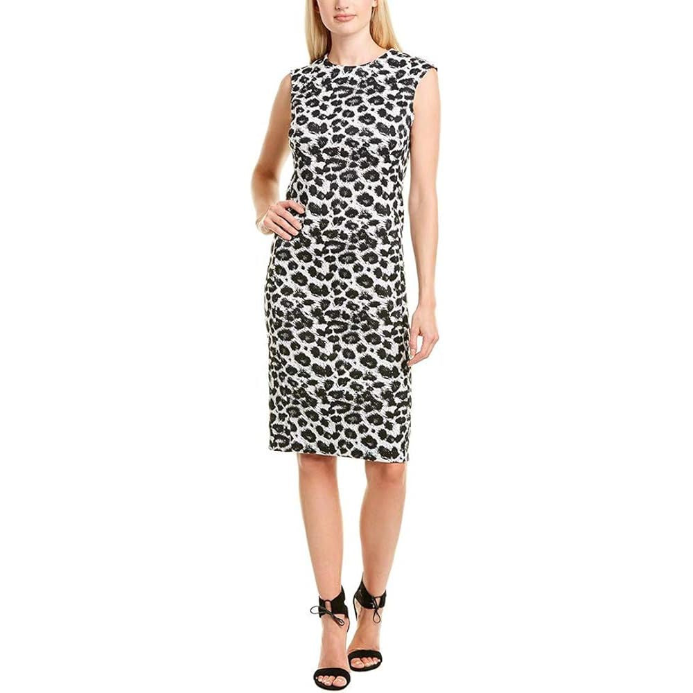 nwt josie natori snow leopard bodycon dress