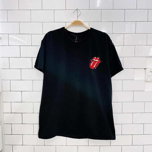 the rolling stones tongue patch tee