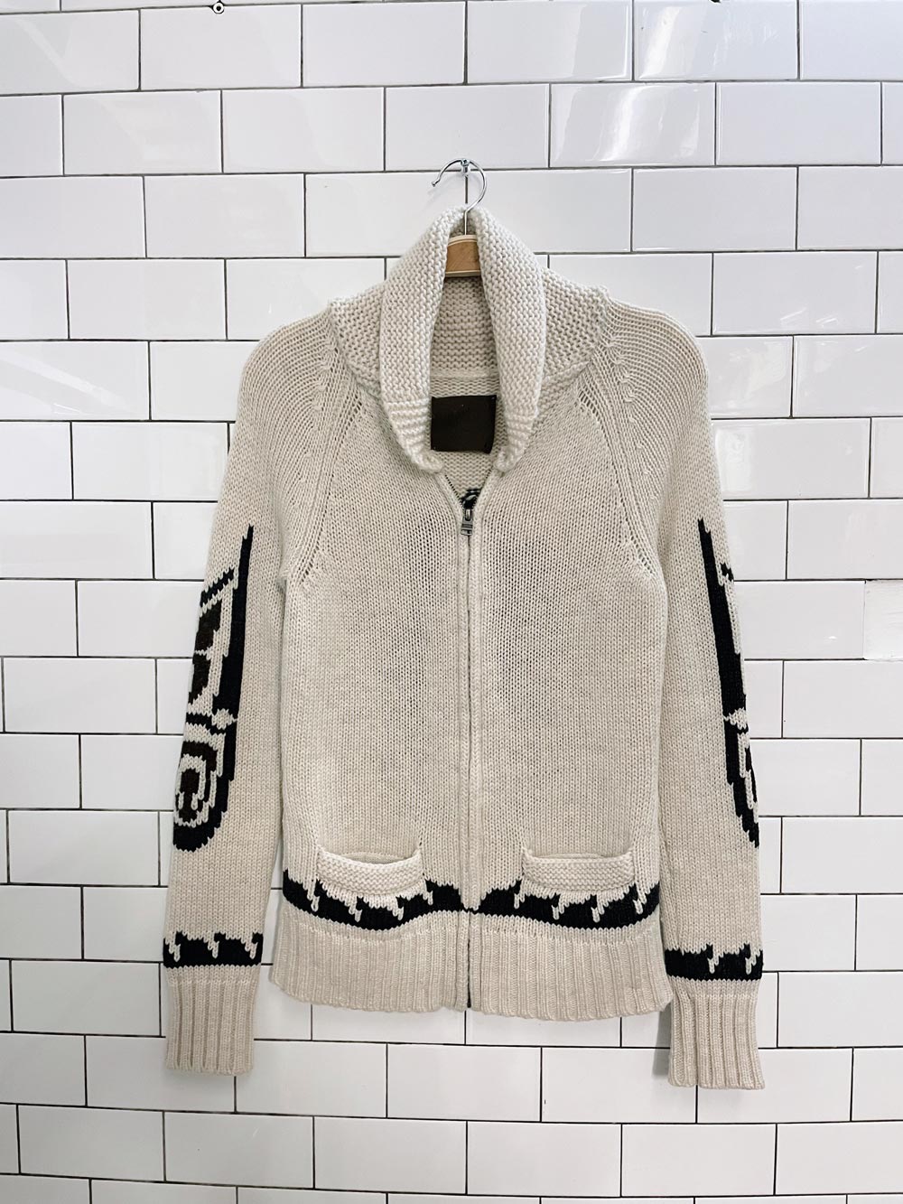 tna hamsa wool cowichan cardigan sweater