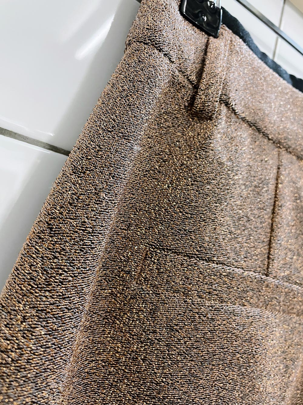 scotch & soda bronze glitter trouser