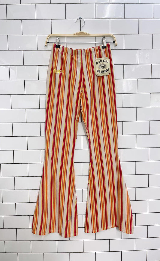 nwt deadstock y2k buffalo stripe bell bottom pants