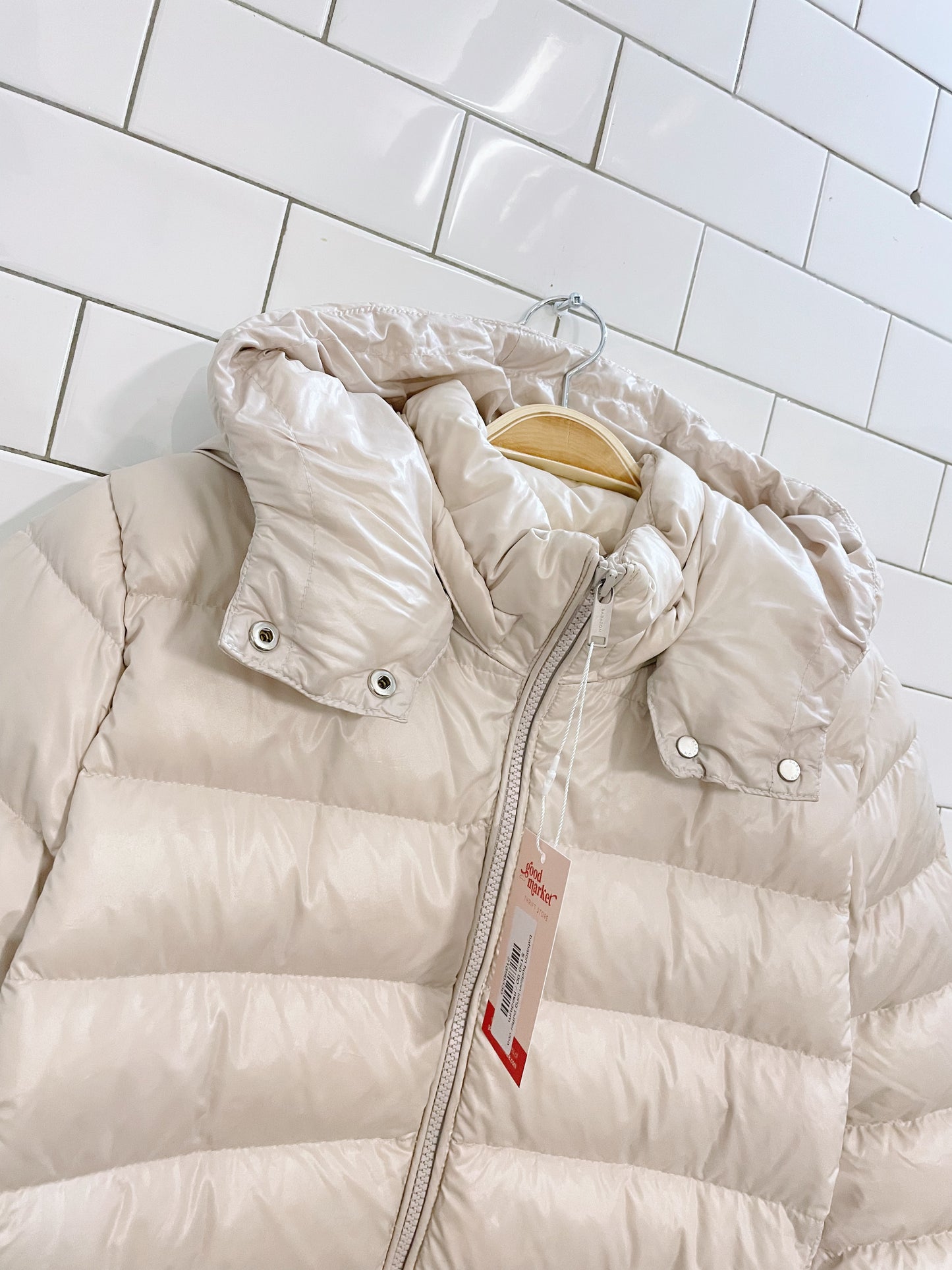 babaton hudson long puffer coat