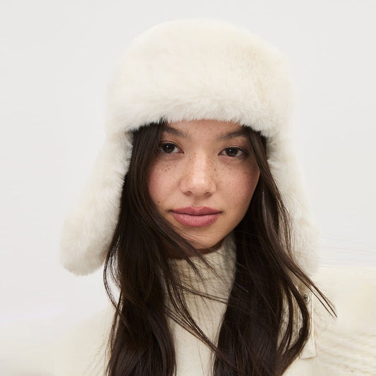 nathaniel cole faux fur trapper hat