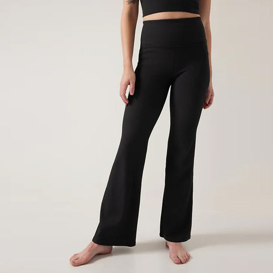 athleta stash pocket ribbed flare pant