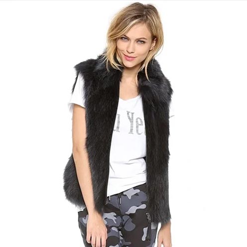 sam. lola fox fur vest