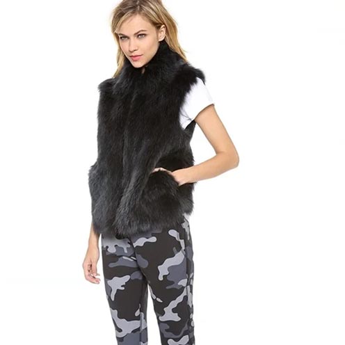 sam. lola fox fur vest