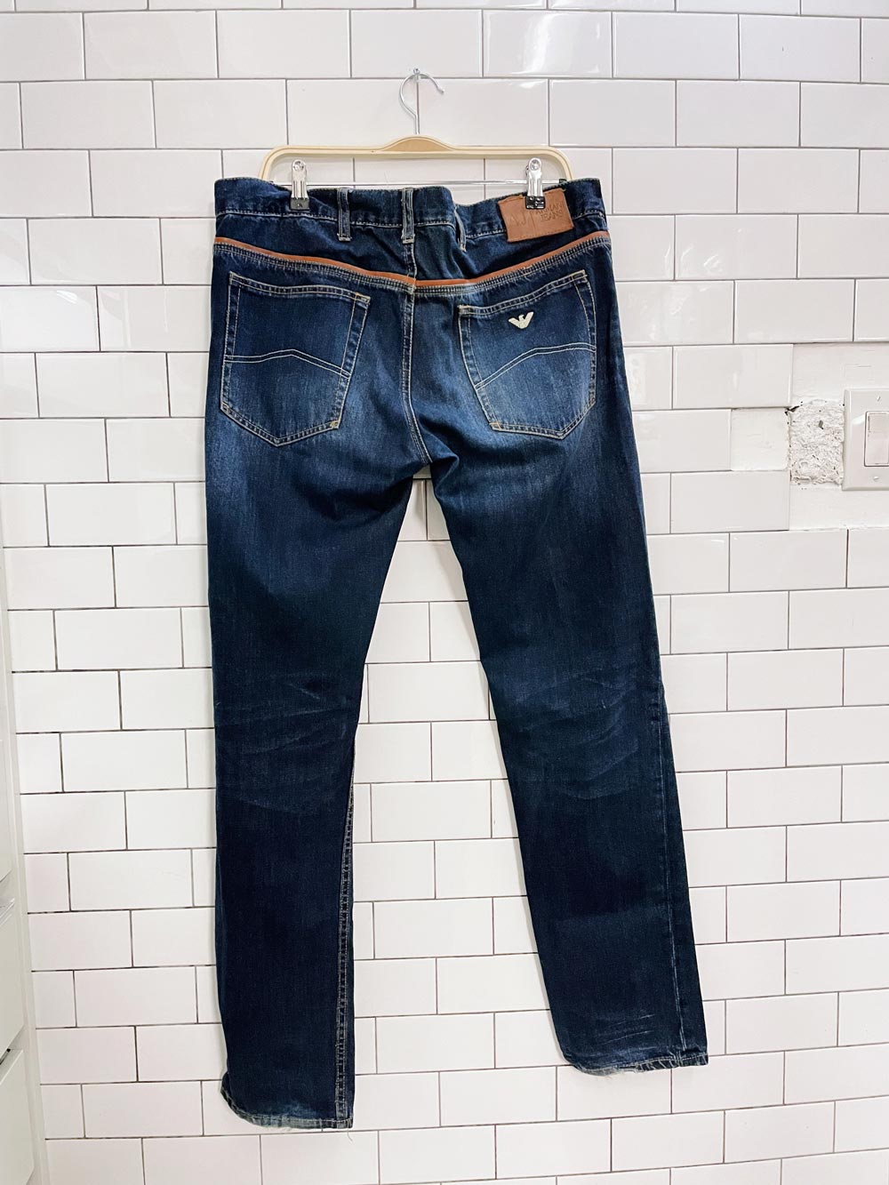 vintage 00s armani jeans low rise slim