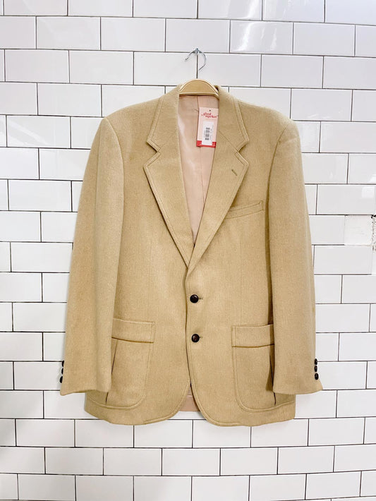 vintage union made in england camel hair blazer