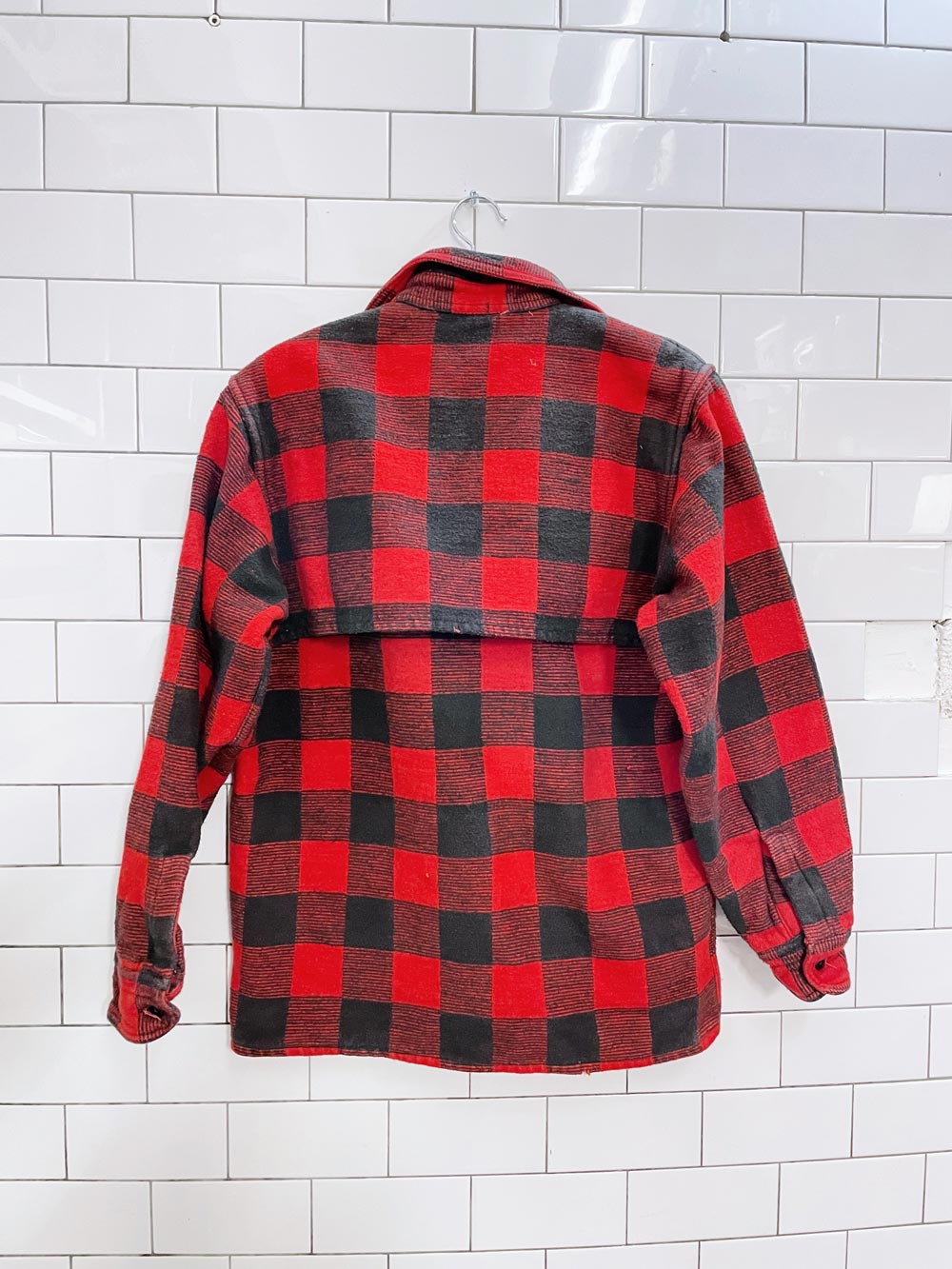 vintage comforti buffalo plaid heavy flannel shirt jacket