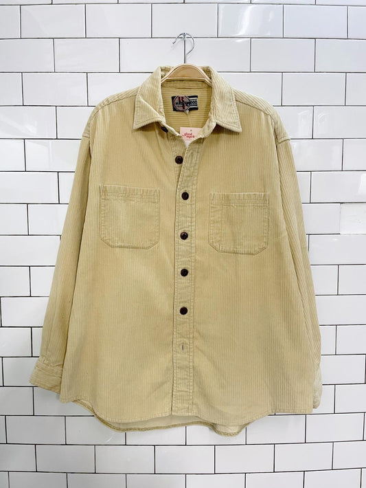 vintage 90s hollywood chunky cord shirt