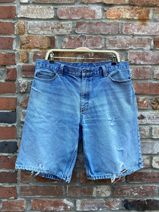 faded glory long denim shorts