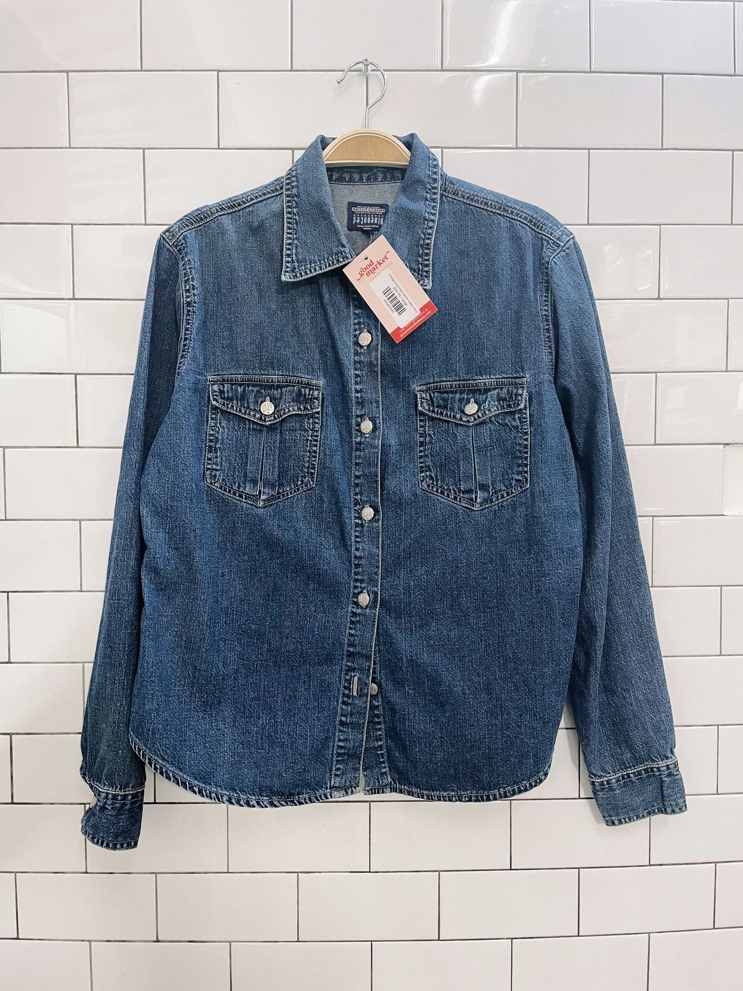 vintage bluenotes denim button down