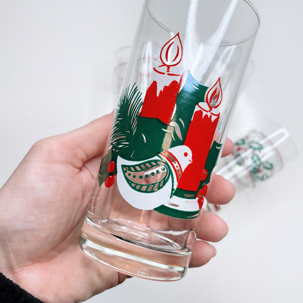 x4 vintage mixed holiday tall tumblers