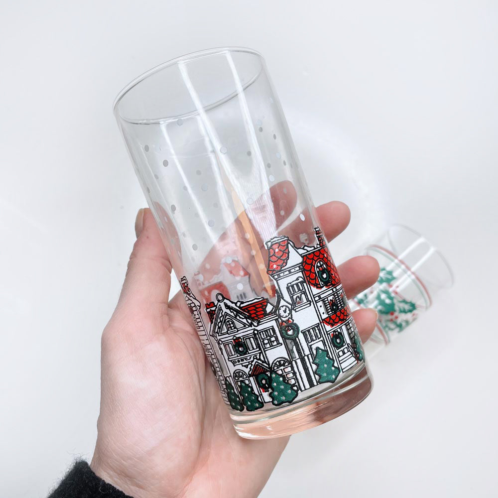 x4 vintage mixed holiday tall tumblers