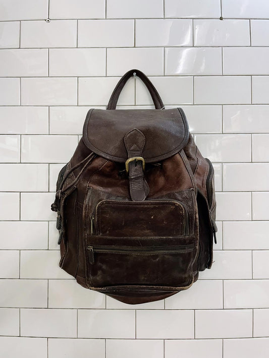 boulder ridge oiled leather backpack