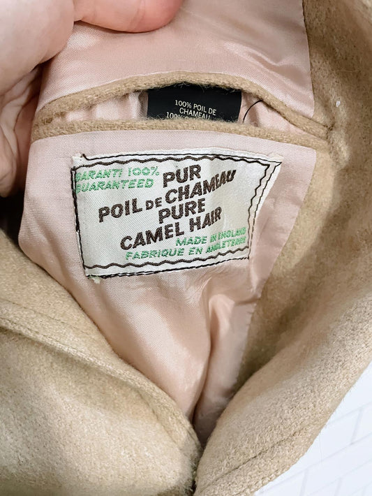 vintage union made in england camel hair blazer