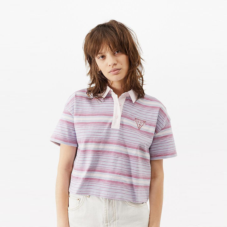 UO x guess striped crop polo