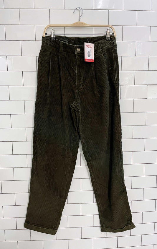 vintage haggar green chunky cord trouser