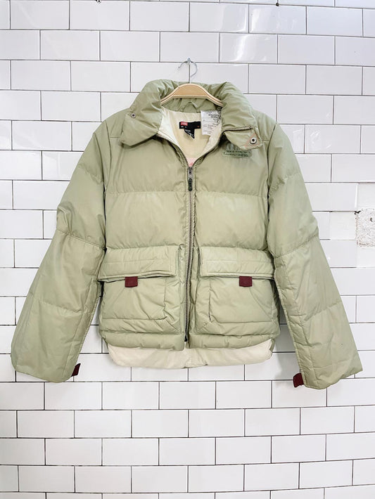 diesel bell sleeve utility puffer coat