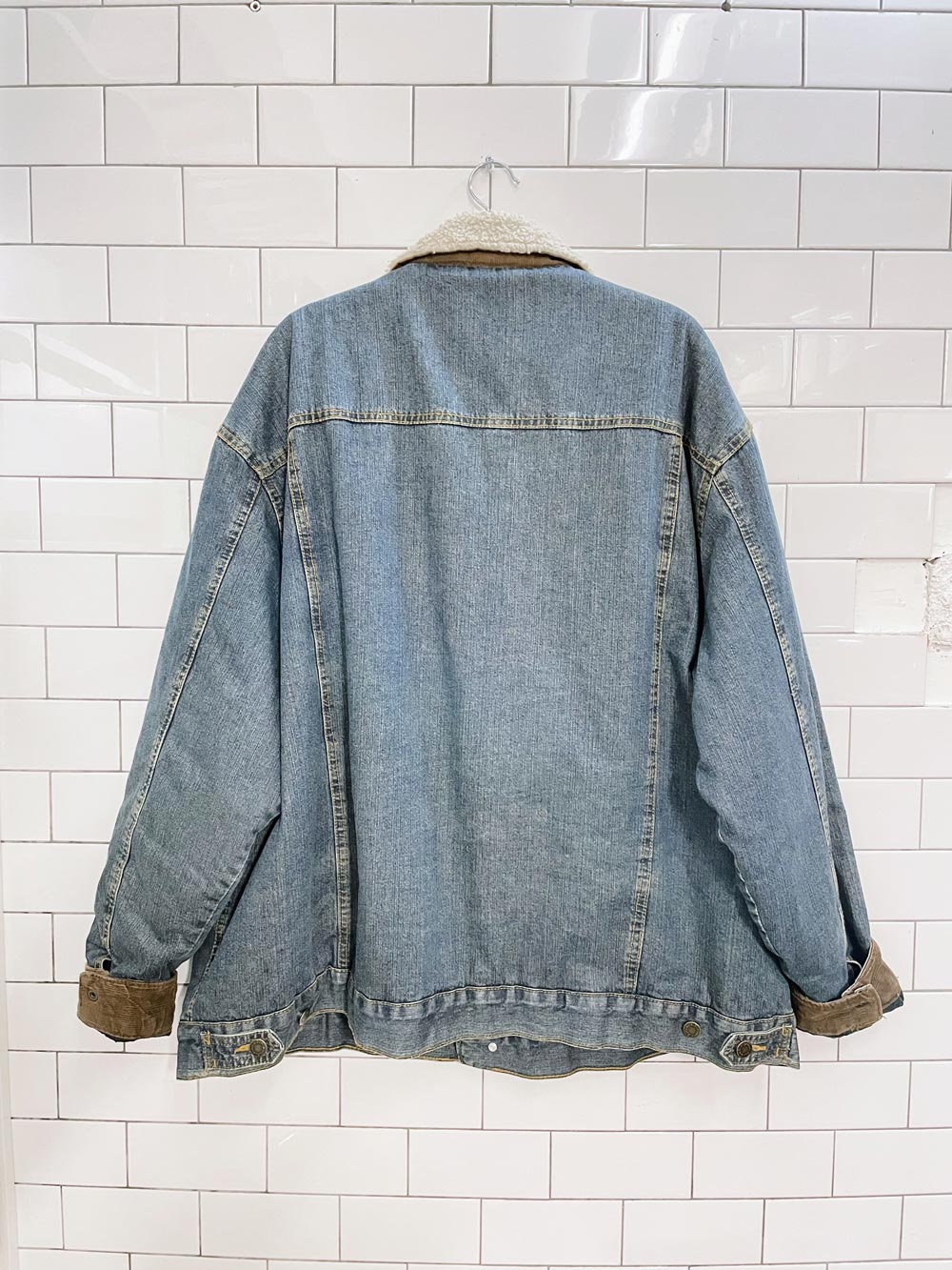 vintage wrangler sherpa lined denim jacket