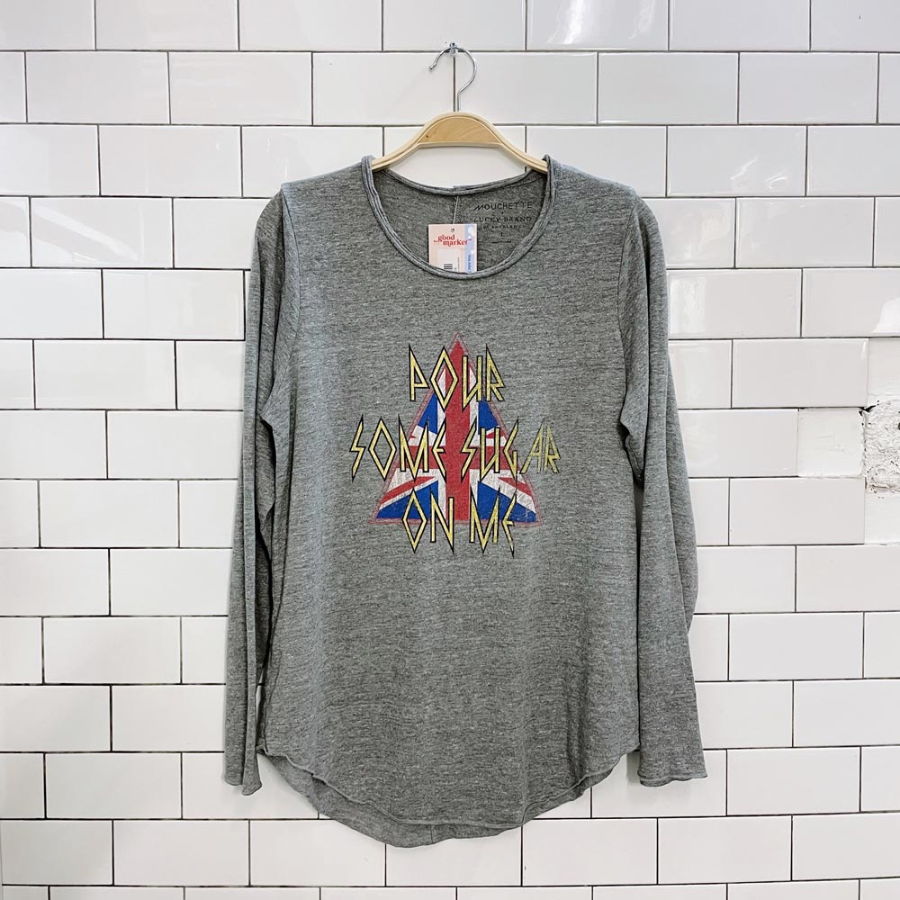 lucky brand def leppard long sleeve tee