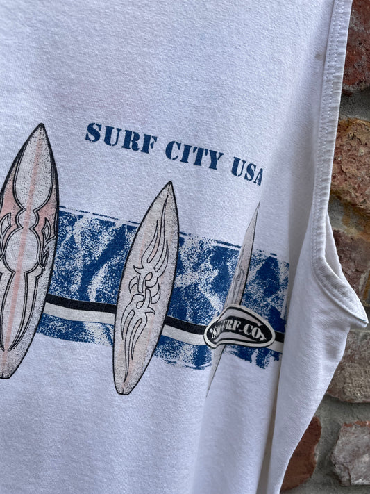 vintage 90s surf city usa tank top