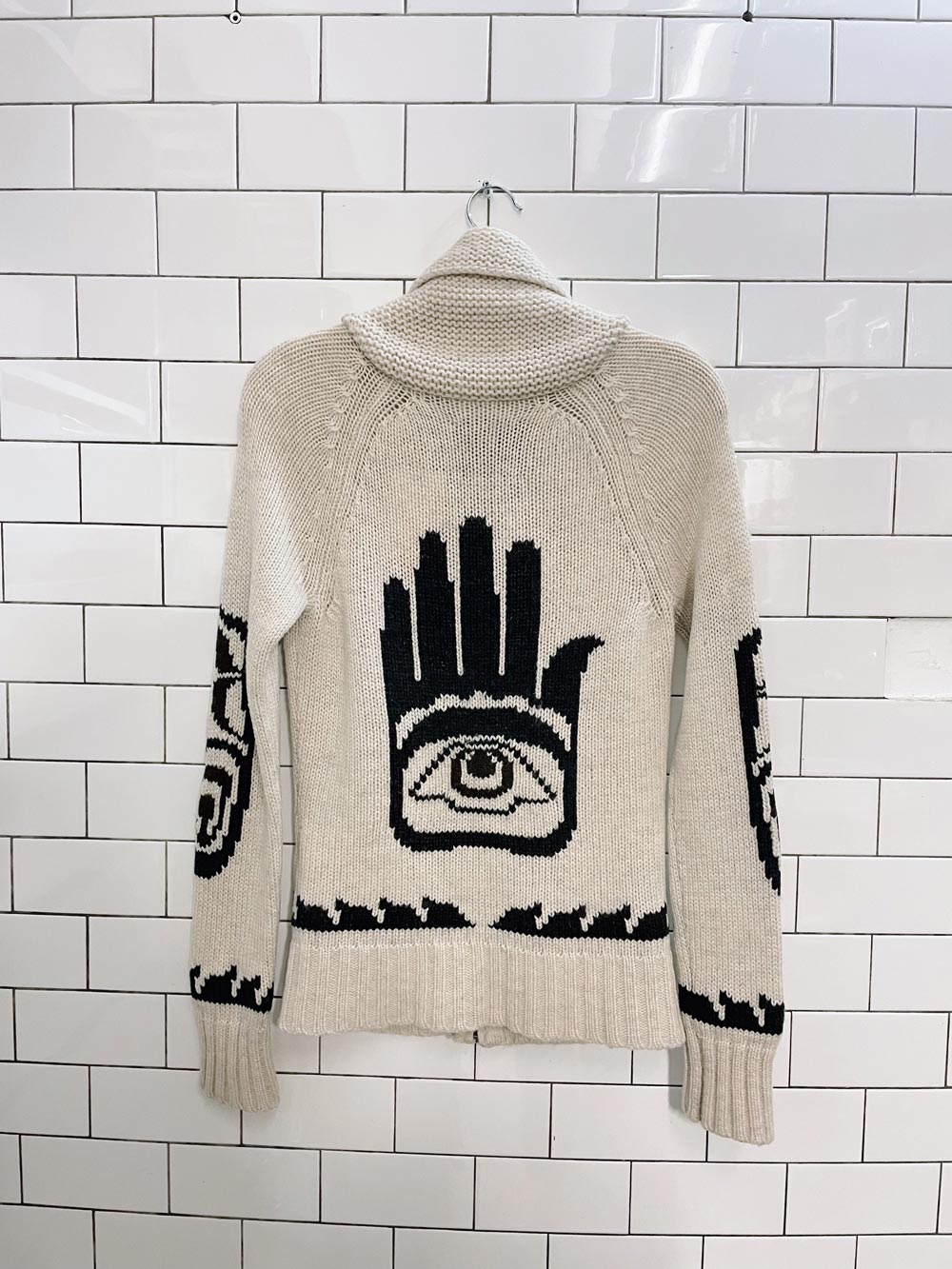 tna hamsa wool cowichan cardigan sweater