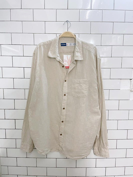 old navy every day linen-blend shirt