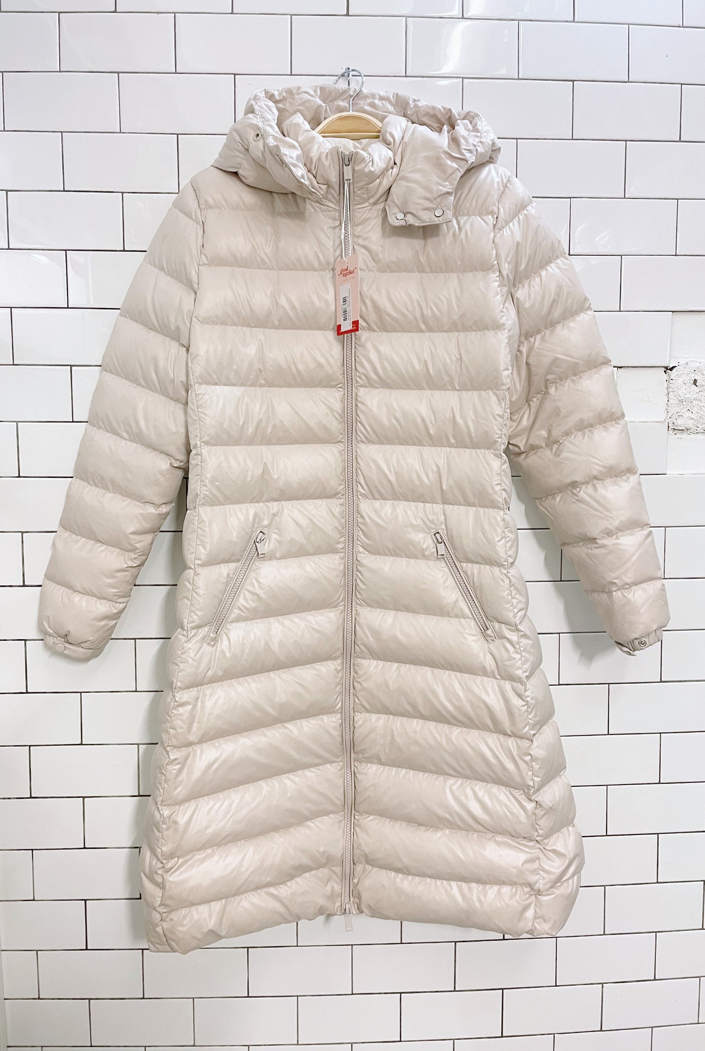 babaton hudson long puffer coat