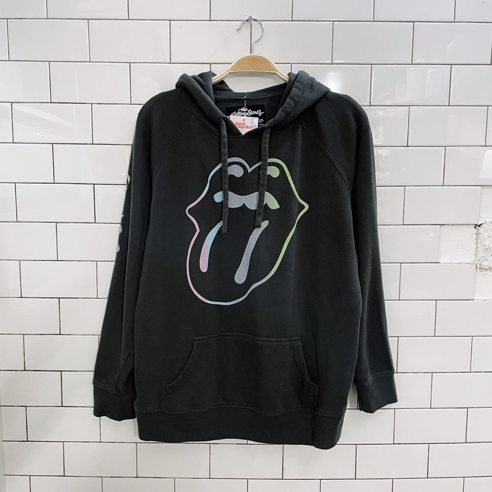 the rolling stones rainbow tongue hoodie