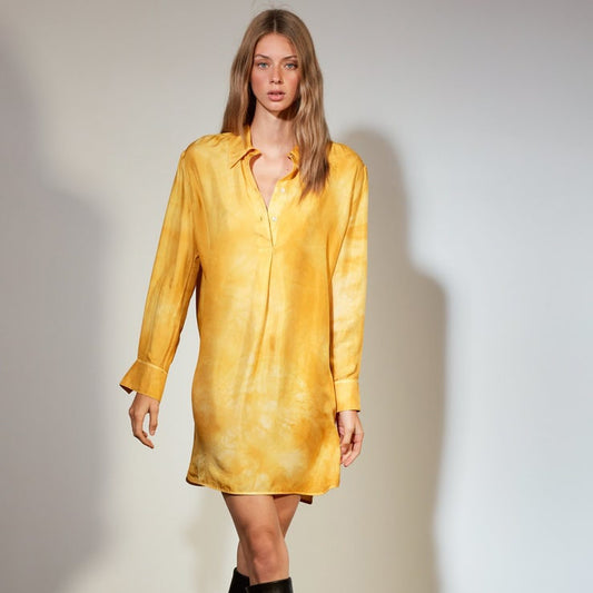 wilfred le fou aura silk shirt dress