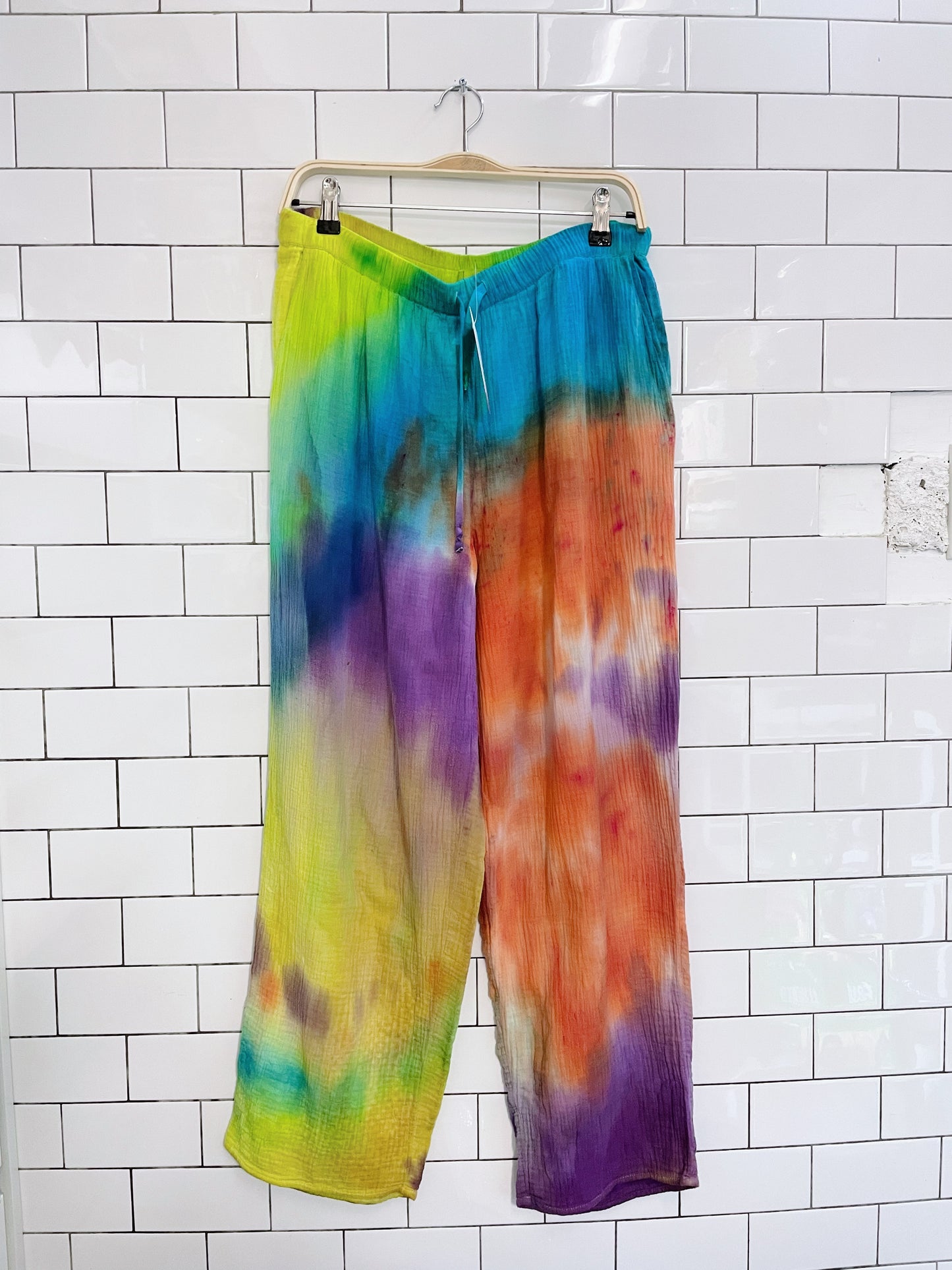 wilfred free gauze cotton tie dye pants