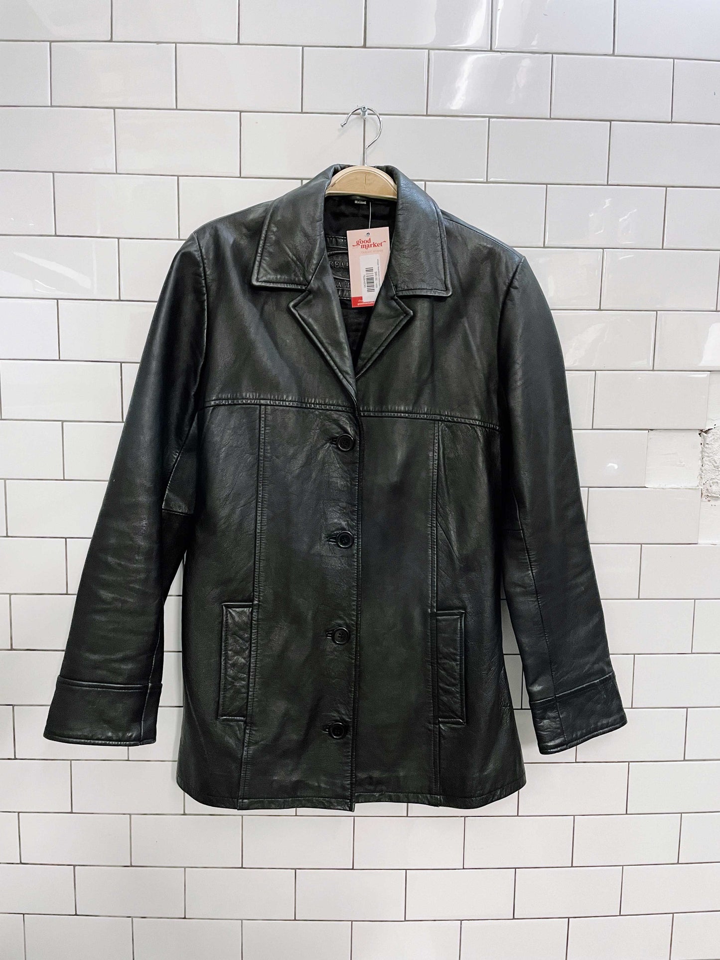 vintage beardmore minimalist leather jacket