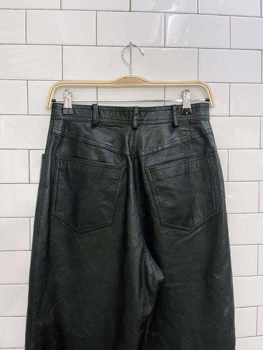 vintage danier high rise leather pants