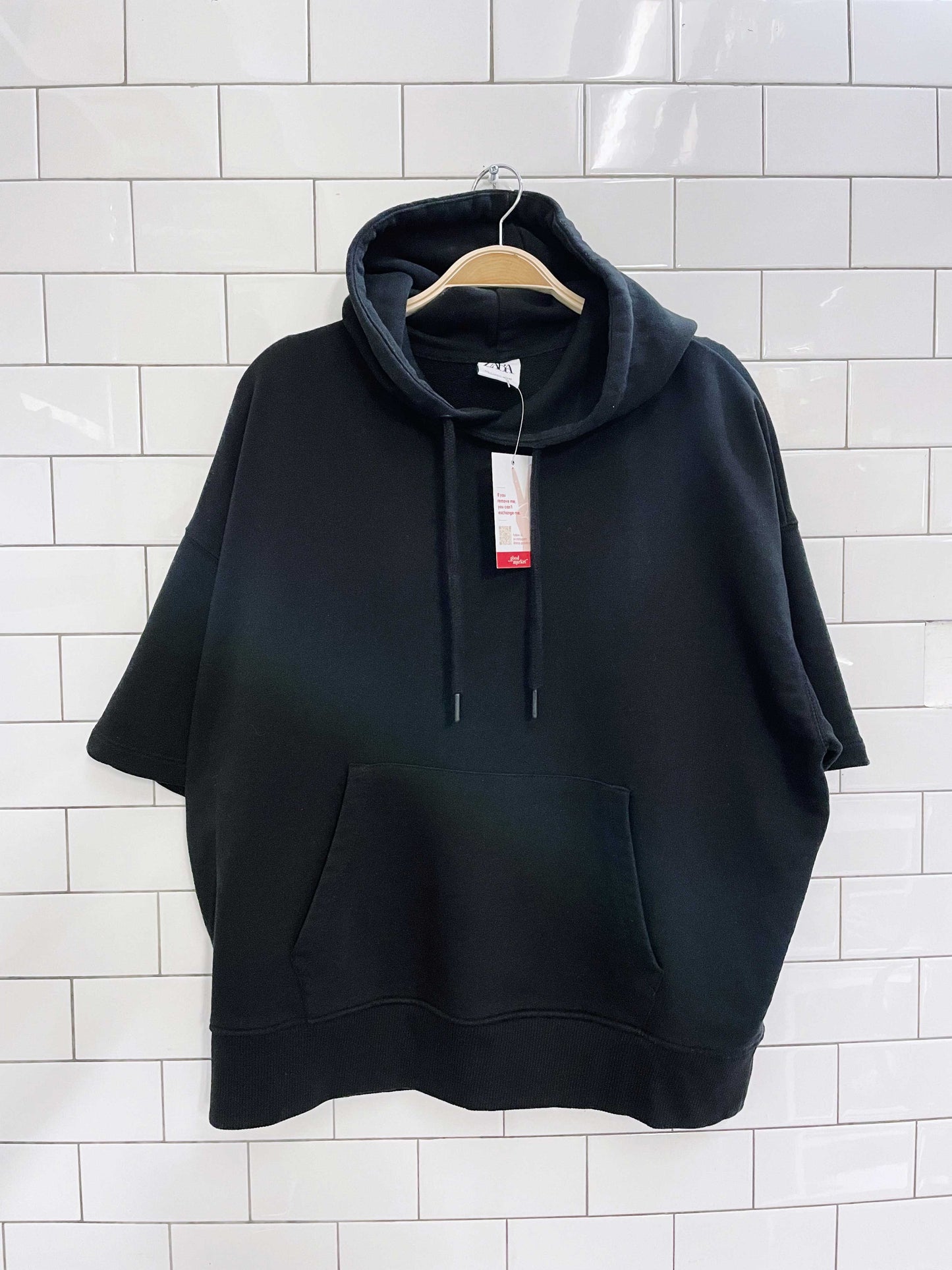 zara 2022 short sleeve hoodie