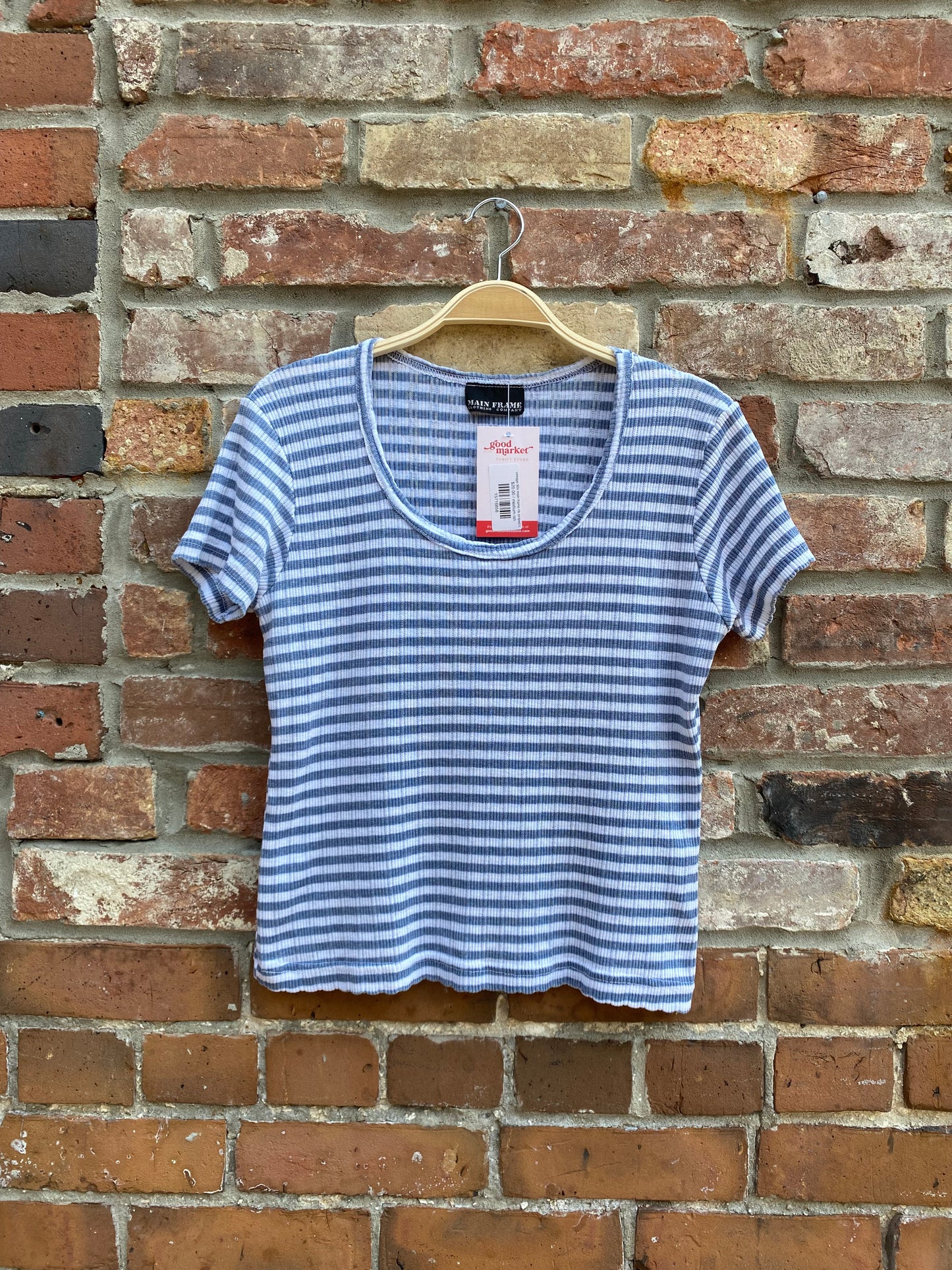 vintage 90s main frame rib striped tee