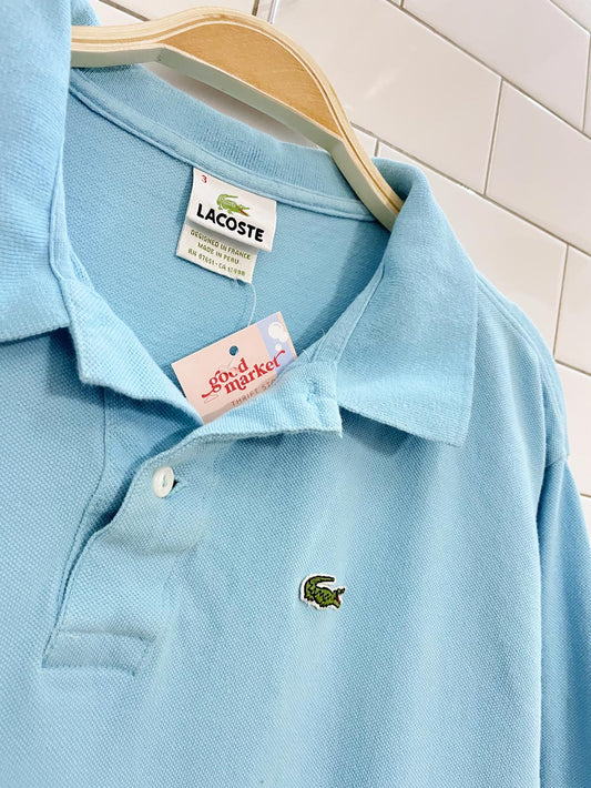 lacoste boxy fit waist length ls polo