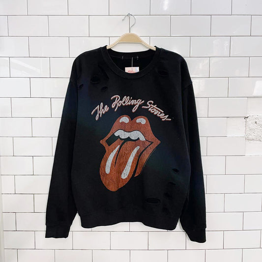 the rolling stones distressed big tongue crew