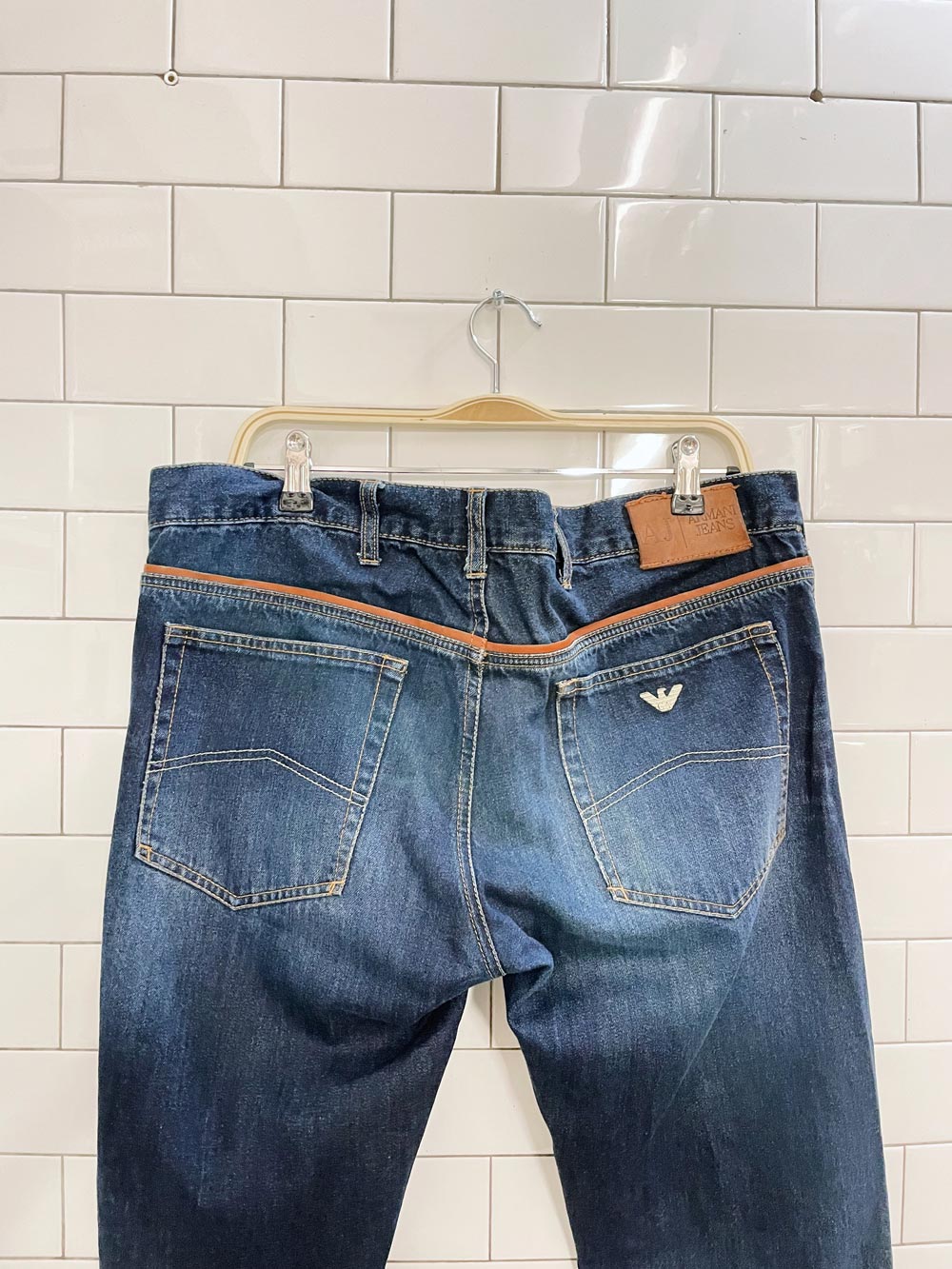 vintage 00s armani jeans low rise slim