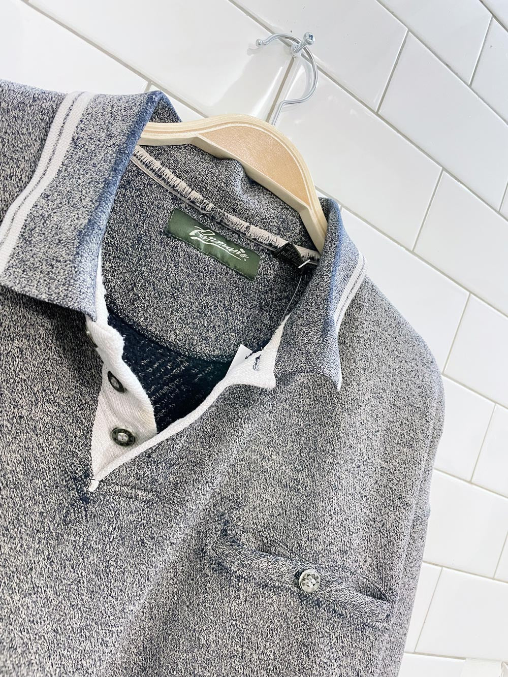 vintage penmans distressed polo sweatshirt