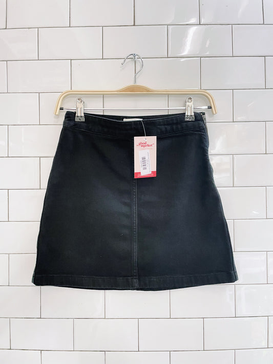 wilfred free black denim mini skirt