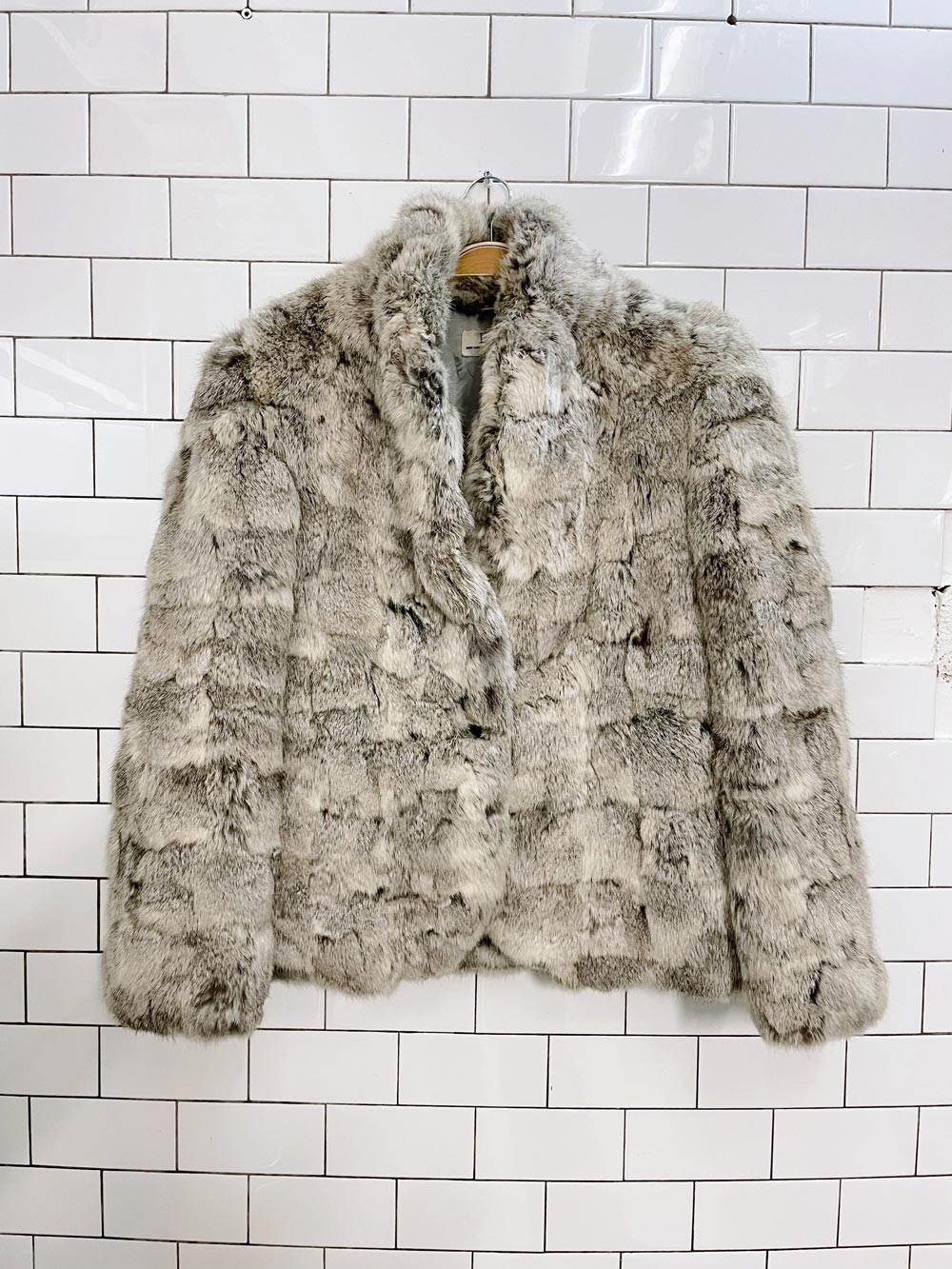 vintage 80s lapin rabbit fur short coat