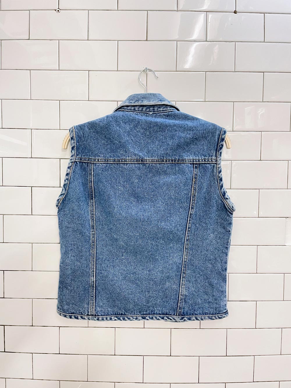 vintage 90s chazzz zip denim vest