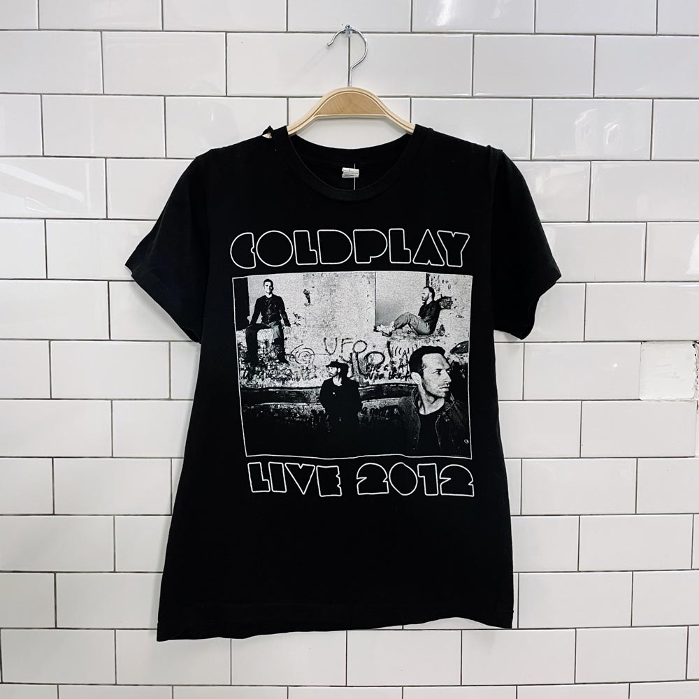 vintage 2012 coldplay live tour tee