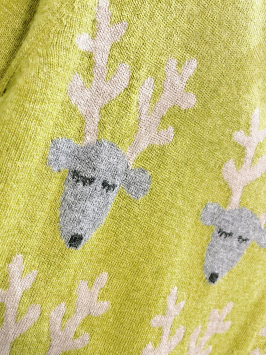 lucy & laurel wool-cashmere reindeer sweater