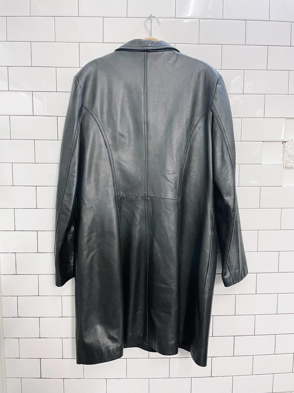 vintage 00s danier minimal butter leather jacket