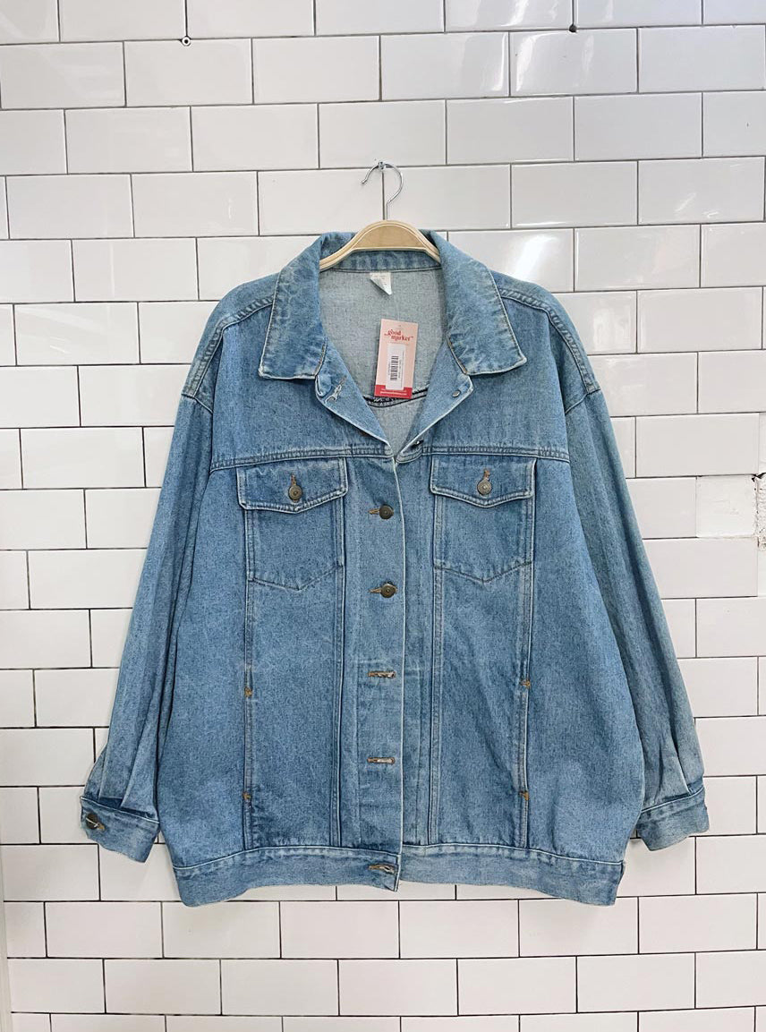 vintage sears made in usa denim trucker jacket