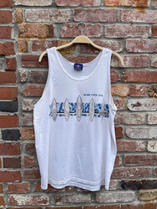 vintage 90s surf city usa tank top